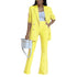 Women's Two Piece Outfits Suit Jacket Wide Straight Leg Pants