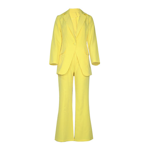 Women's Two Piece Outfits Suit Jacket Pants Business Suit