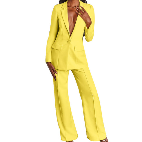 Women's Two Piece Outfits Suit Jacket Pants Business Suit
