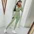 Women's Two Piece Outfits Sweat Suit Crop Tops