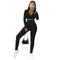 Women's Two Piece Outfits Sweat Suit Crop Tops