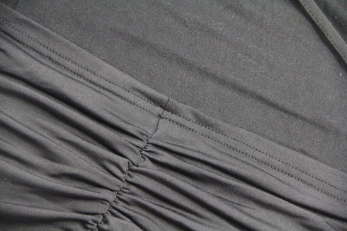 Women's V-neck Backless Long Sleeved Belted Dress