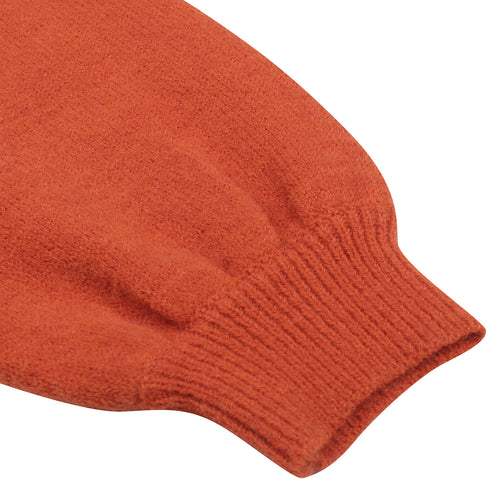 Women's V Neck Long Sleeves Medium Length Knitted Dress