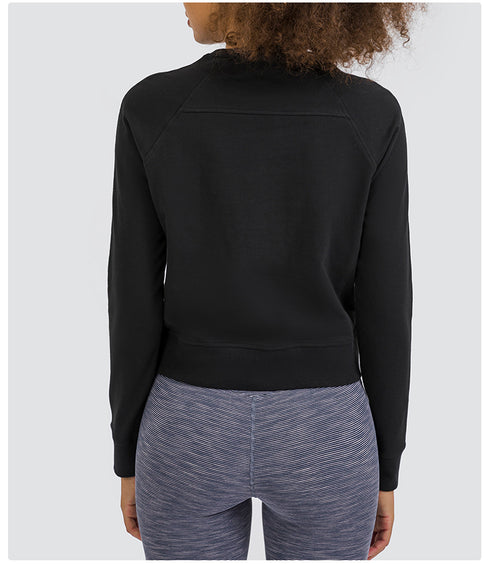 Women's Warm Long Sleeve Loose Running Sweatshirts