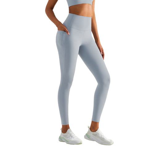 Women's Winter Running Hi-Waist Skinny Side Pockets Pants