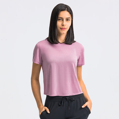 Women's Workout Casual Loose Athletic Yoga T-Shirt