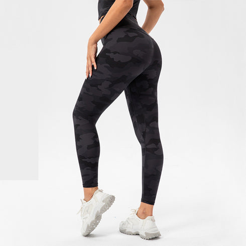 Women's Workout Hi-Waist Camo Leggings Pants