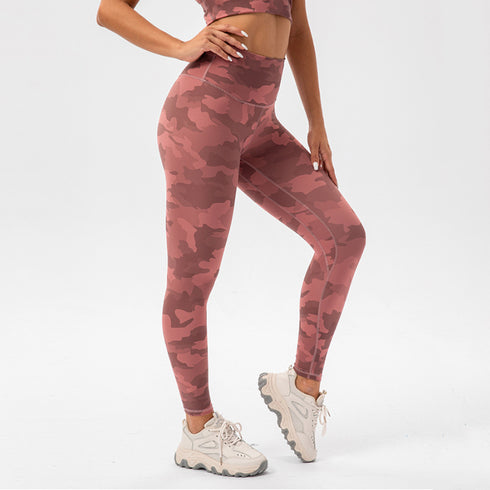 Women's Workout Hi-Waist Camo Leggings Pants