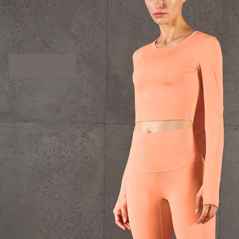 Women's Workout Long Sleeve Running Crop Sweatshirts