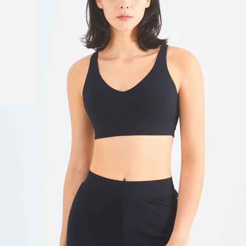 Women's Workout Sports Quick Dry V Back Bra Fitness Tops