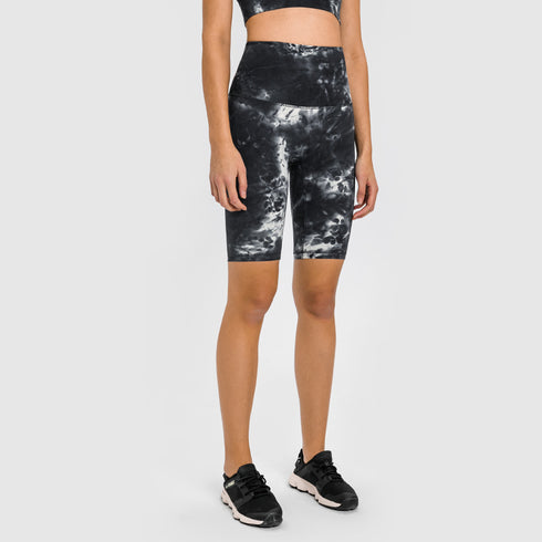 Women's Workout Tummy Control Yoga Tie-dyed Skinny Shorts