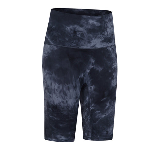 Women's Workout Tummy Control Yoga Tie-dyed Skinny Shorts