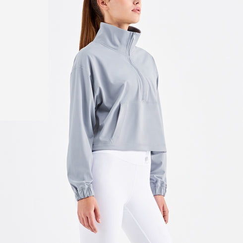 Women's Workout Zipper Pullover Coat Running Loose Jacket