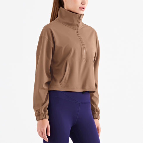 Women's Workout Zipper Pullover Coat Running Loose Jacket