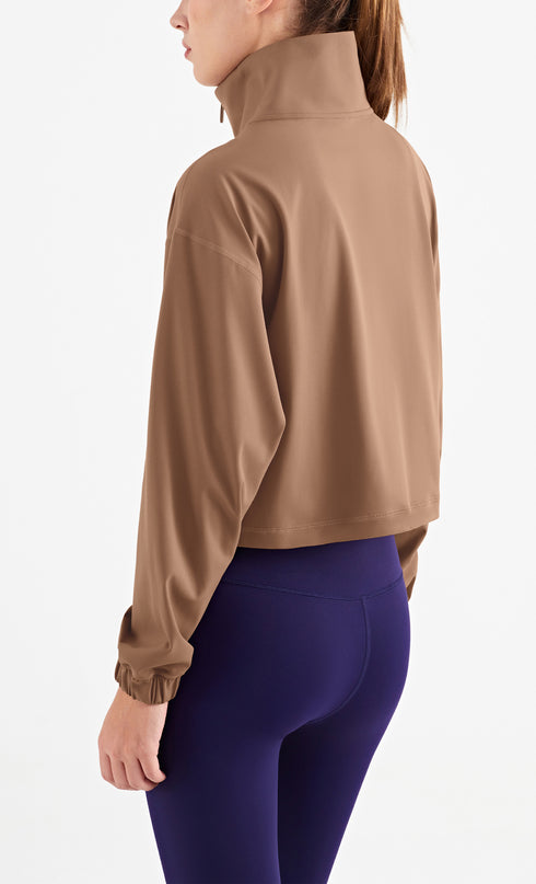 Women's Workout Zipper Pullover Coat Running Loose Jacket