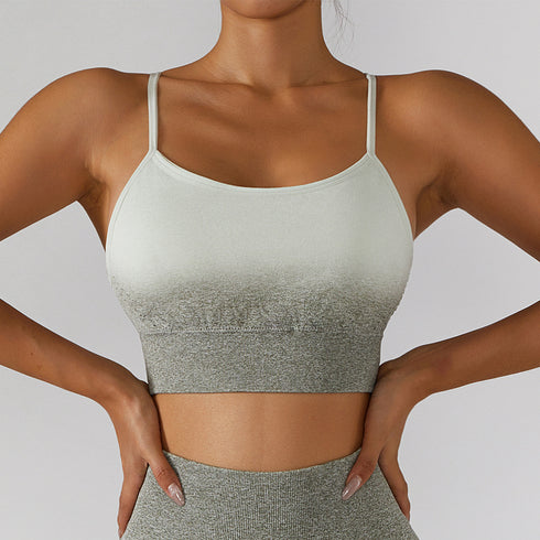 Women's Yoga Fitness Running Crop Spaghetti Strap Tank