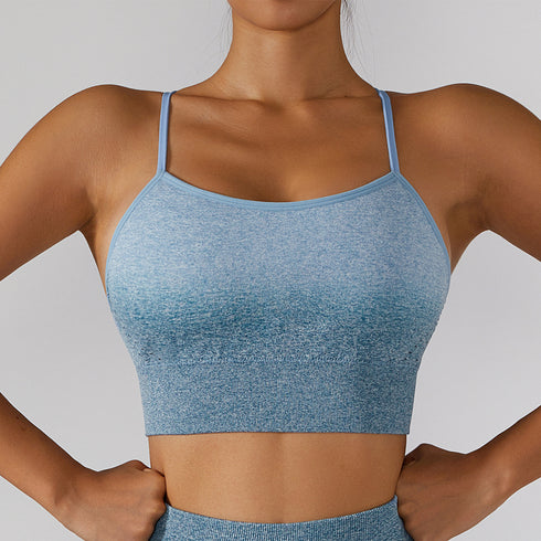 Women's Yoga Fitness Running Crop Spaghetti Strap Tank