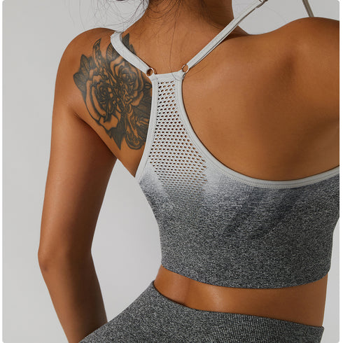 Women's Yoga Fitness Running Crop Spaghetti Strap Tank