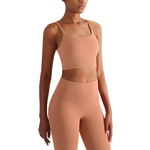 Women's Yoga Running Camisole Crop Spaghetti Strap Tank