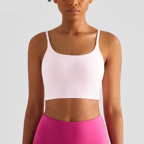 Women's Yoga Running Camisole Crop Spaghetti Strap Tank