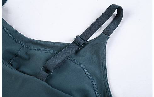 Women's Yoga Running Crop Tank with Bra Pads