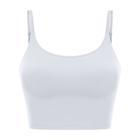 Women's Yoga Running Crop Tank with Bra Pads