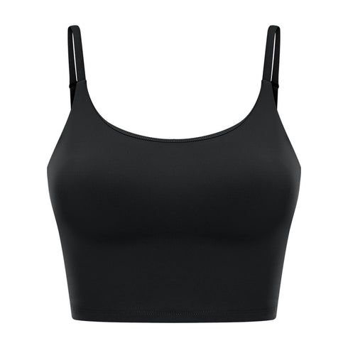 Women's Yoga Running Crop Tank with Bra Pads