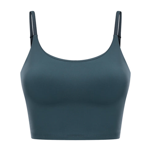 Women's Yoga Running Crop Tank with Bra Pads
