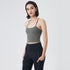 Women's Yoga Running Sleeveless Crop Tank with Bra Pads