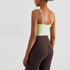 Women's Yoga Running Training Crop Spaghetti Strap Tank