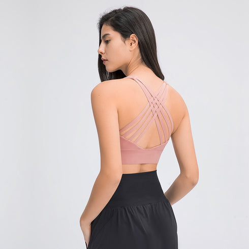 Women's Yoga Sports Padded Bra with Removable Cups