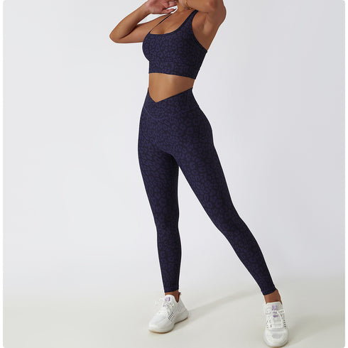 Women's Yoga gym Workout Quick Dry Leopard Printing Pants