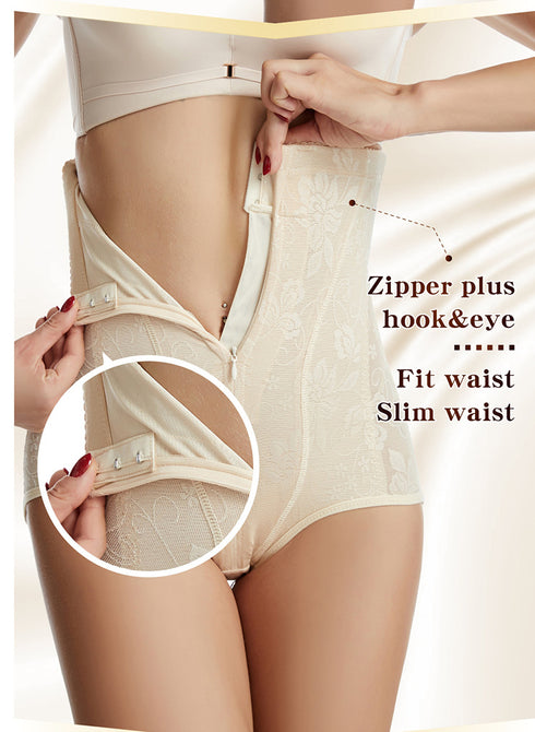 Women's Zipper Abdomen Control Butt Lifters Breathable Body Shaper