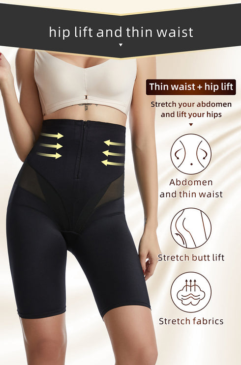 Women's Zipper Body Shaper Tummy Tightening Hip Lift Shapewear