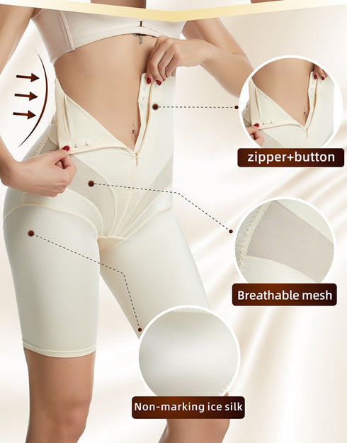 Women's Zipper Body Shaper Tummy Tightening Hip Lift Shapewear