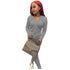 Women's Zipper Hoodie Tops Pants Two Piece Outfit