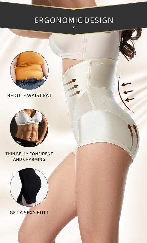 Women's Zipper Rows Clasp Tummy Control Butt Lifters Shapewear