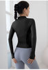 Women's Zipper Running Track Jacket Yoga High-necked Top