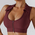 Women's Zipper Sexy Sports Bra Women's Yoga Tank