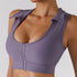 Women's Zipper Sexy Sports Bra Women's Yoga Tank