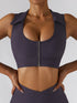 Women's Zipper Sexy Sports Bra Women's Yoga Tank