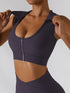 Women's Zipper Sexy Sports Bra Women's Yoga Tank