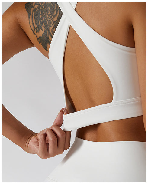 Women's Zipper Sports Running Fitness Yoga Bra Tank