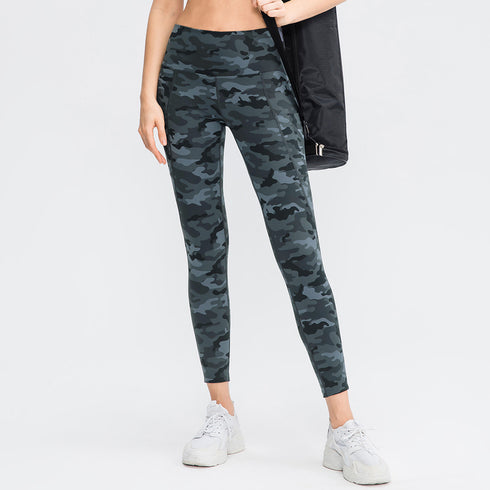 Workout Camo Printing Women's Skinny High Waist Yoga Pants