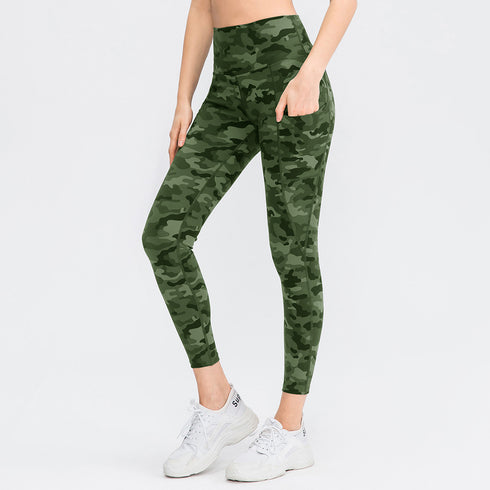 Workout Camo Printing Women's Skinny High Waist Yoga Pants