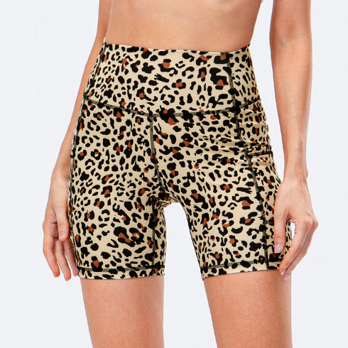 Workout Women's Running Skinny Yoga Shorts with Pocket