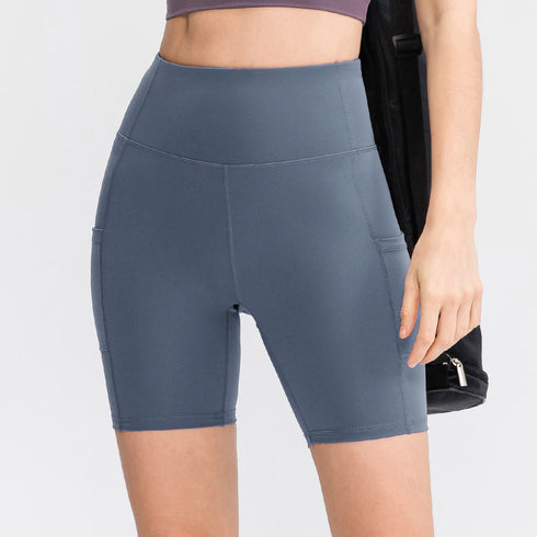 Workout Women's Running Skinny Yoga Shorts with Pocket
