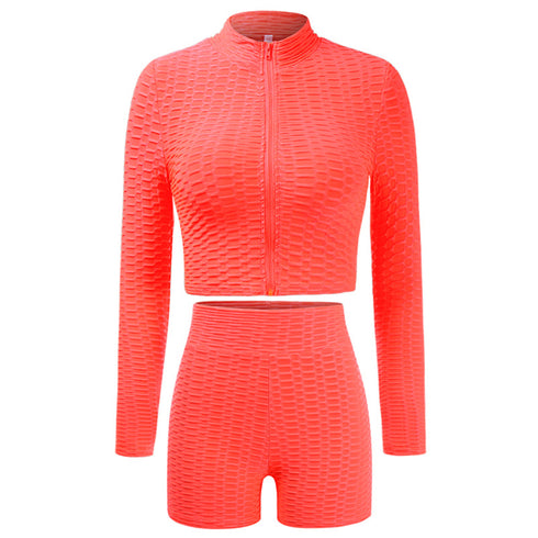 Yoga Fashion Women's Tracksuit Two Piece Long Sleeve Sport Suit
