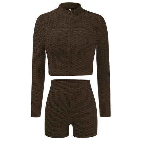 Yoga Fashion Women's Tracksuit Two Piece Long Sleeve Sport Suit