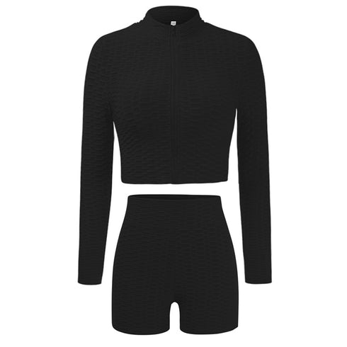 Yoga Fashion Women's Tracksuit Two Piece Long Sleeve Sport Suit